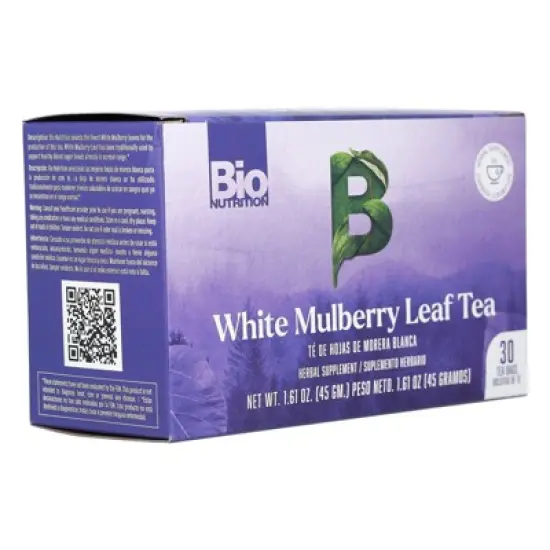 Bio Nutrition White Mulberry Leaf Tea, Caffeine Free, 30 Tea Bags, 1.61 oz (45 g) image {4}