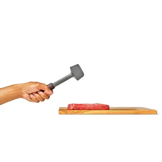 OXO Meat Tenderizer Black: Meat Mallet & Pounder, Dishwasher-Safe, 9.65" Height, 2.4" Width image {3}