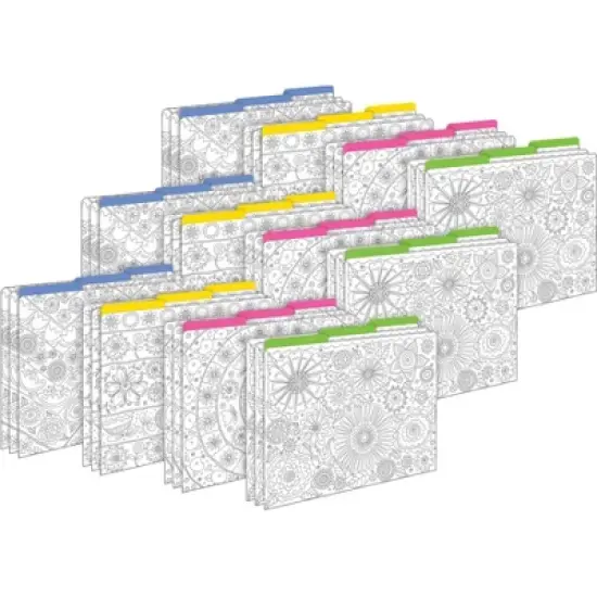 Barker Creek Color Me! In My Garden 14pt Letter-Size File Folders Multi-Design Set 36 per Set: Multi Subject Stationery, 50 Sheet Capacity image {3}