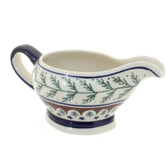 Blue Rose Polish Pottery 1258 Zaklady Gravy Boat image {3}