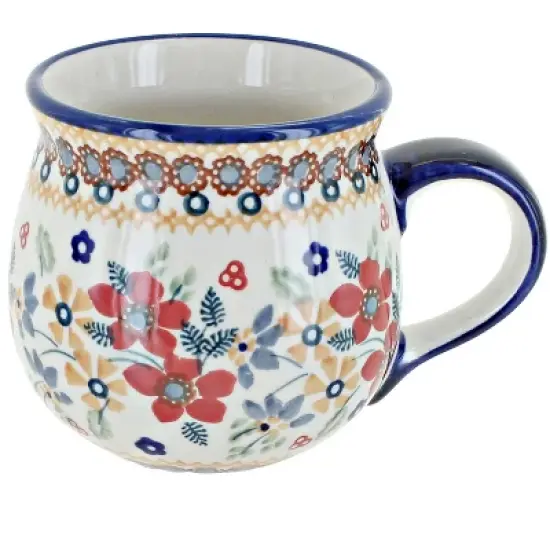Blue Rose Polish Pottery K090  Manufaktura Bubble Mug image {17}