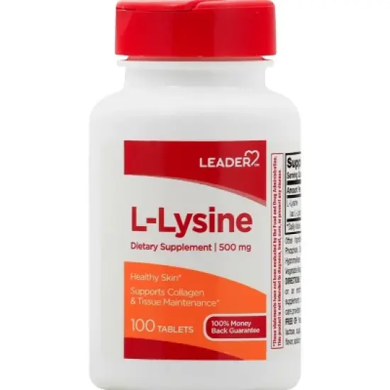 Leader 500 mg Tablets L-Lysine 100 ea image {4}