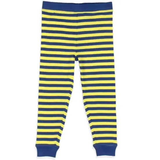 Curious George Toddler Boys' Tight Fit Striped Sleep Pajama Set Long Sleeves Blue image {3}