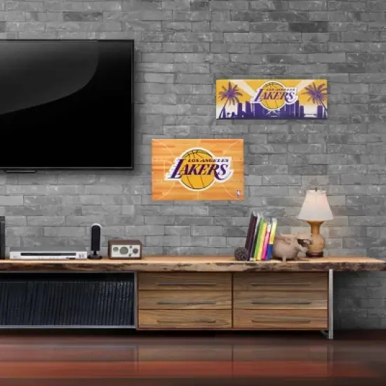 NBA Los Angeles Lakers Court Canvas Wall Sign image {4}