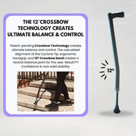 Luupatchy Heavy Duty Walking Cane - Travel/Hiking Ready, Adjustable, Stylish, Ultimate Comfort & Stability for Seniors, Men, Women image {2}