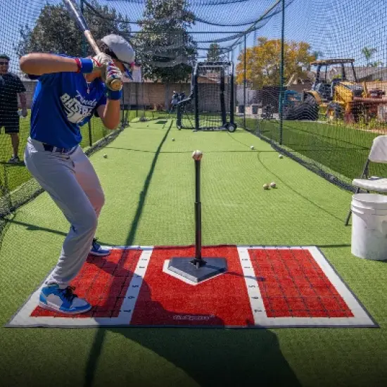 GoSports Baseball and Softball Hitting Mat with Batting Stance Alignment Guide image {2}