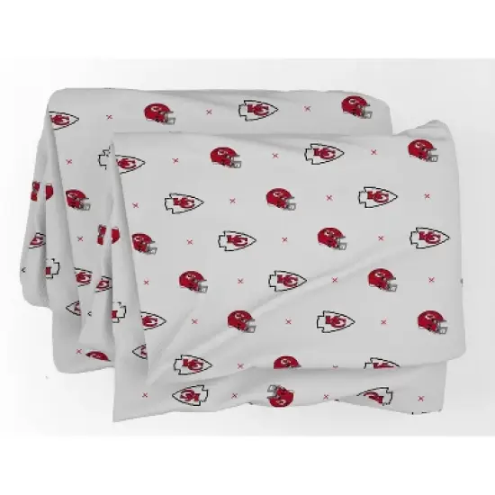 NFL Kansas City Chiefs Small X Queen Sheet Set - 3pc image {1}