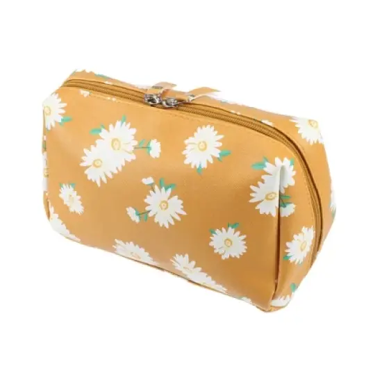 Unique Bargains Women's Floral PVC Portable Small Makeup Bag 1 Pc image {5}