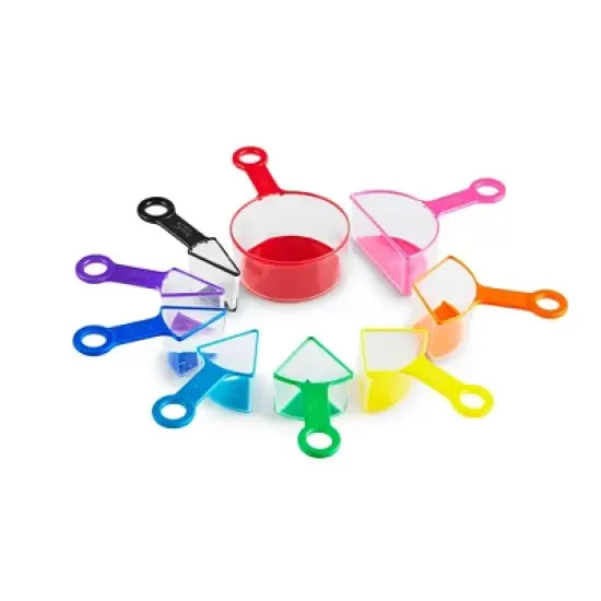 hand2mind Rainbow Fraction Measuring Cups 9pc image {5}