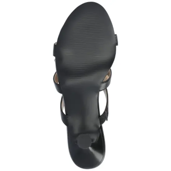 Journee Collection Womens Kristina Kitten Heel Slip On Open Toe Pumps image {4}