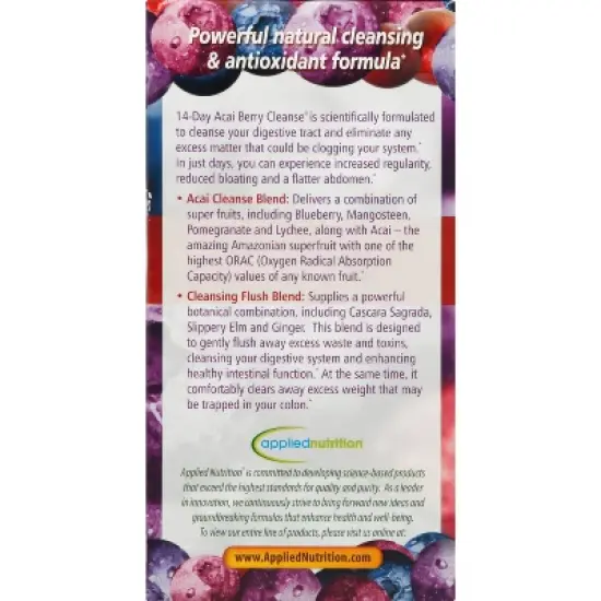 Applied Nutrition 14-Day Cleanse Dietary Supplement Tablets - Acai Berry - 56ct image {2}