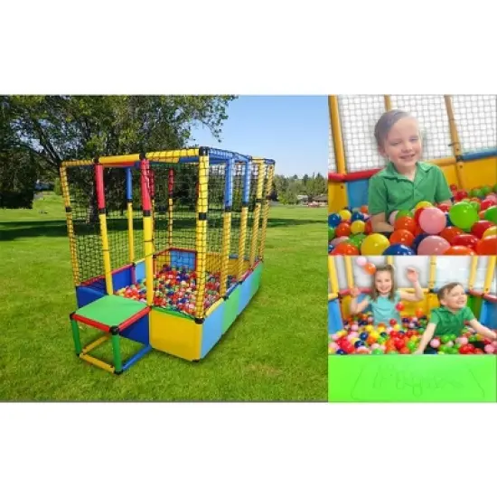Funphix Dive In Ball Pit Set 414 Pcs Ball Pit Building Toy Develops STEM Skills, Encourages Physical Activity & Teamwork image {5}
