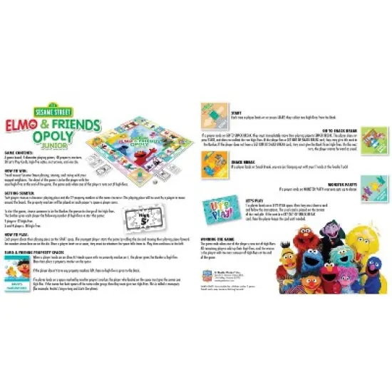 MasterPieces Kids & Family Board Games Sesame Street Elmo & Friends Opoly Junior image {4}