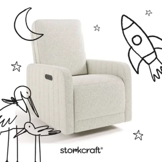 Storkcraft Kyoto Power Recliner Swivel Glider with Dual USB Charging image {6}