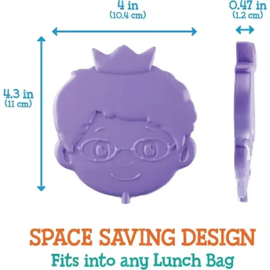 Daniel Tiger Reusable Hard Ice 4 Multi Pack- Slim Lightweight Design, Cool Freezer Packs Keeps Food Cold for Longer- Easily Fits Inside Kids Lunch Box image {4}