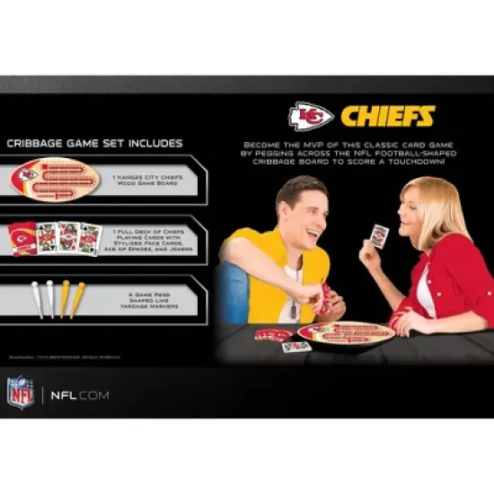 MasterPieces Officially Licensed  NFL Kansas City Chiefs Wooden Cribbage Game for Adults image {3}
