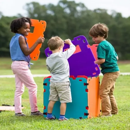 HearthSong 32-Panel Colorblock Fantasy Forts Indoor and Outdoor Building Kit image {3}