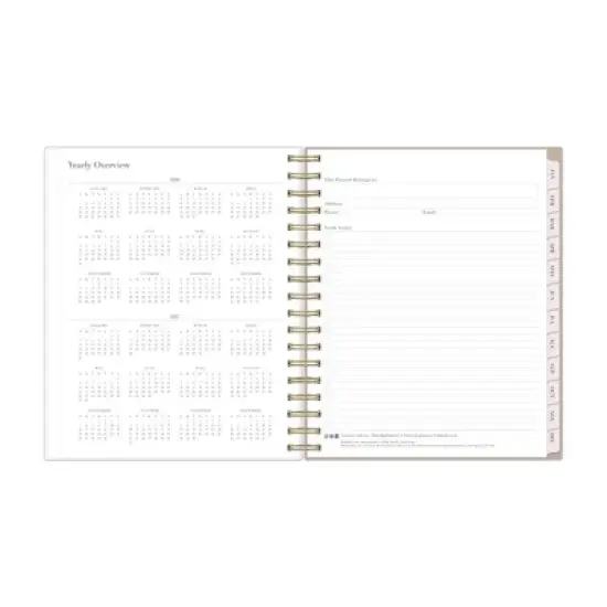 Blue Sky Rachel Parcell Daily/Monthly Planning Calendar 7"x9" Ella Tan Clear Pocket Cover image {7}