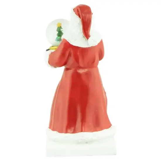 Northlight 9" Old-World Santa with Snow Globe Christmas Stocking Holder image {3}