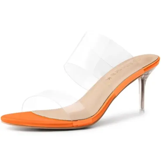 Allegra K Women's Clear Slide Stiletto Heels Sandals image {13}