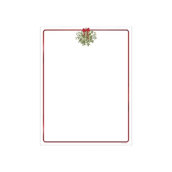 Great Papers Hanging Mistletoe Seasonal Letterhead Multicolor 25/Pack (2023045) image {1}