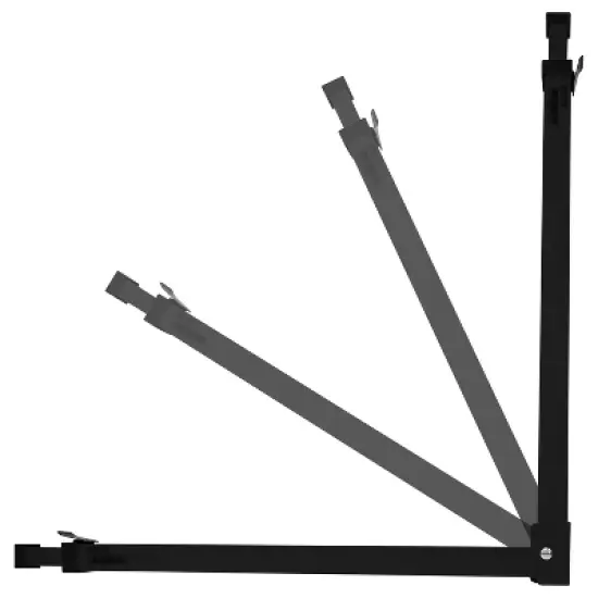 SecurityMan Adjustable Sliding Door and Window Security Black Lock Bar image {9}