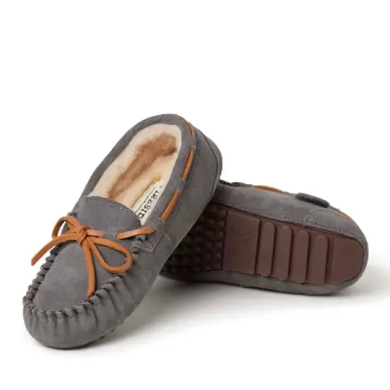 Fireside By Dearfoams Kid's Parke Genuine Shearling Moccasin image {2}