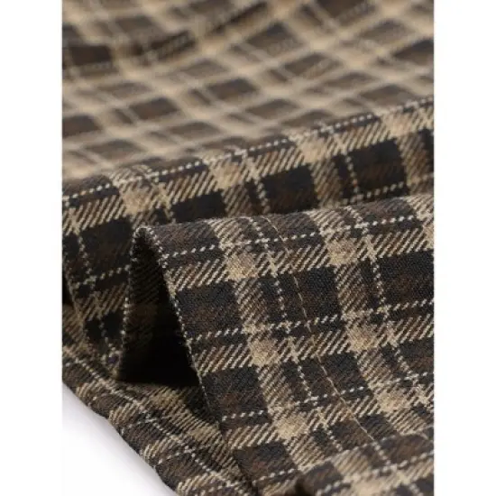 Allegra K Women's Overall Pinafore Plaid Mini Skirt image {4}