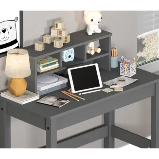 Logan Writing Desk Gray - Acme Furniture image {5}