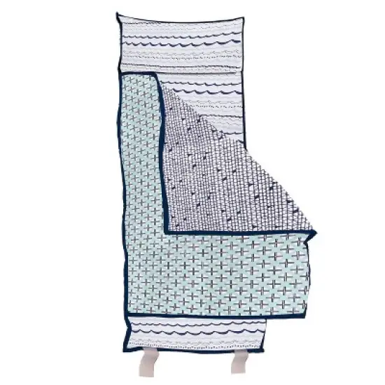 Bacati - Noah Mint Navy Toddler Nap Mat image {3}