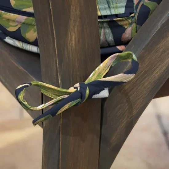 19" x 20" ProFoam Outdoor Rounded Back Seat Cushion Simone Tropical Blue - Arden Selections image {6}