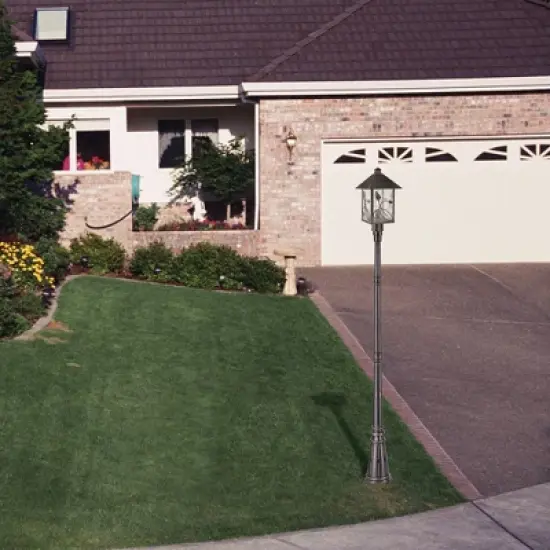 John Timberland Hepworth Vintage Post Light Pole and Cap Base Dark Bronze 76 3/4" for Exterior Barn Deck House Porch Yard Patio Home Garage Outside image {4}