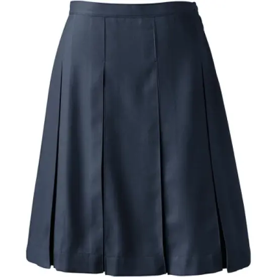 Lands' End Lands' End School Uniform Women's Solid Box Pleat Skirt Top of Knee image {6}