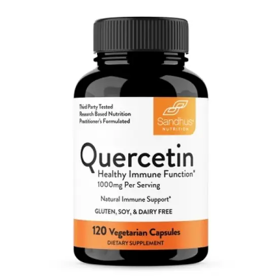 Sandhu's Quercetin 1000mg Per Serving Vegetarian Capsules for Men and Women, Supports Immune Health image {7}