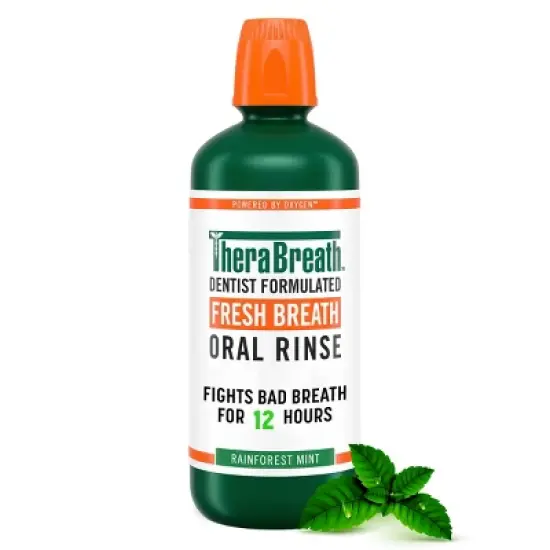 TheraBreath Fresh Breath Mouthwash Alcohol-Free - Rainforest Mint image {10}