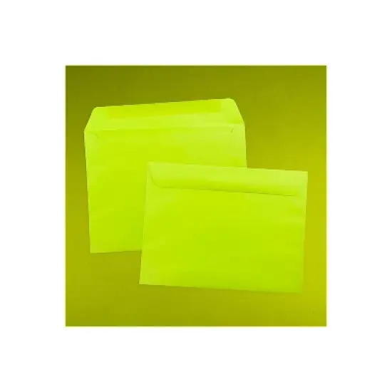 JAM Paper 9 x 12 Booklet Catalog Colored Envelopes Ultra Lime Green 5156771 image {3}