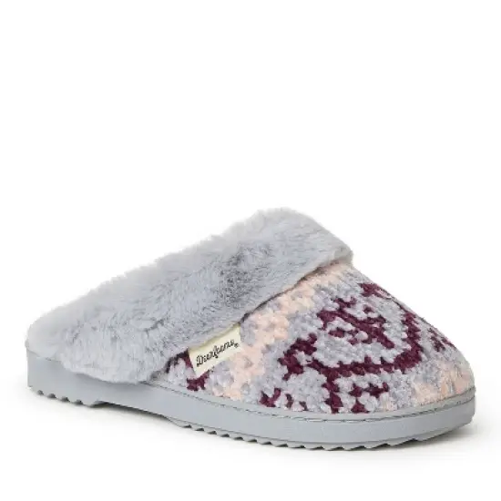 Dearfoams Women's Allison Chenille Fairisle Scuff Slipper image {7}