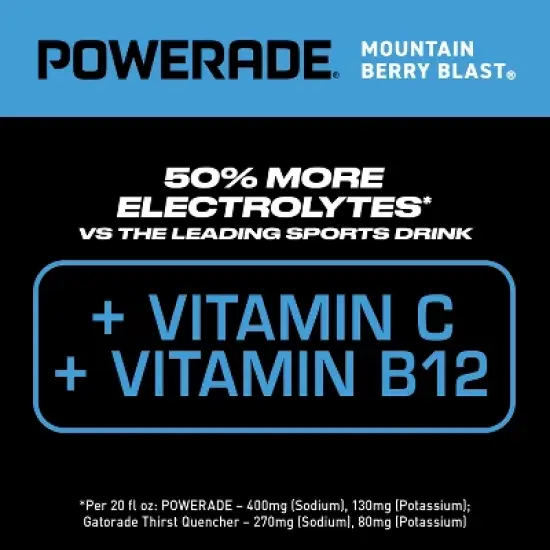POWERADE Mountain Berry Blast Sports Drink - 8pk/20 fl oz Bottles image {1}