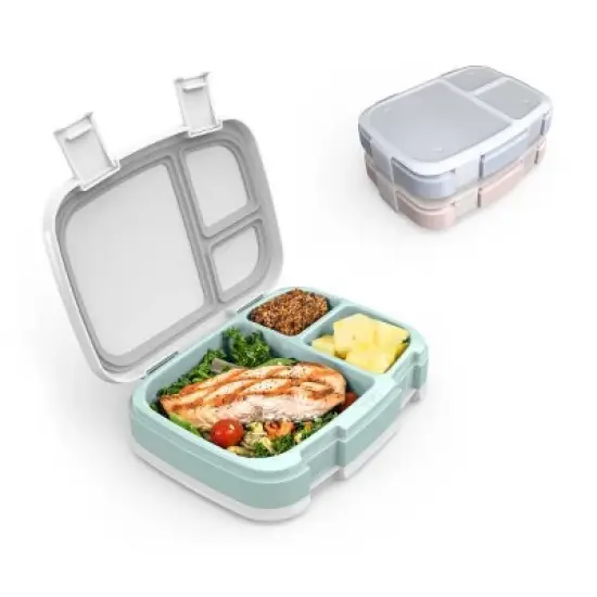 Bentgo Fresh 3pk Reusable 3 Compartment Containers for Prepping, Microwave & Dishwasher Safe image {2}