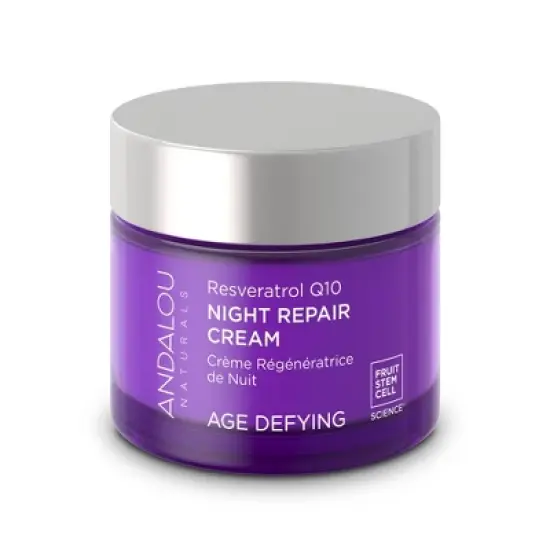 Andalou Naturals Resveratrol Q10 Night Repair Cream - 1.7 Oz image {1}
