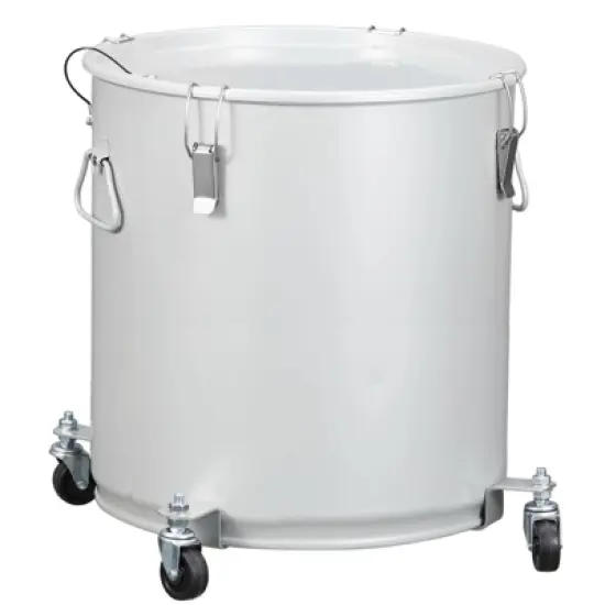 Grease Bucket, 10 Gallon Heavy Duty Fryer Oil Container - Lid/Lock Clips/Wheels, Food Grade Anti-Rust (Kitchen/Food Truck) image {7}