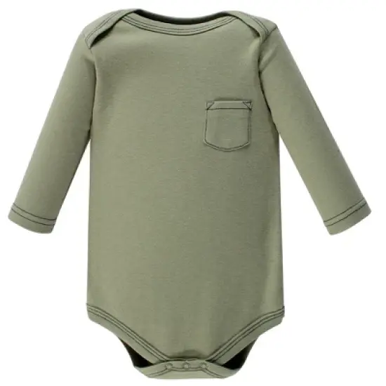 Hudson Baby Infant Boy Cotton Long-Sleeve Bodysuits 5pk, Mr Fox image {2}