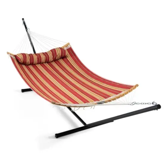 Tangkula Hammock Chair with Stand Portable Bag Cushion Pillow Heavy Duty Frame image {9}