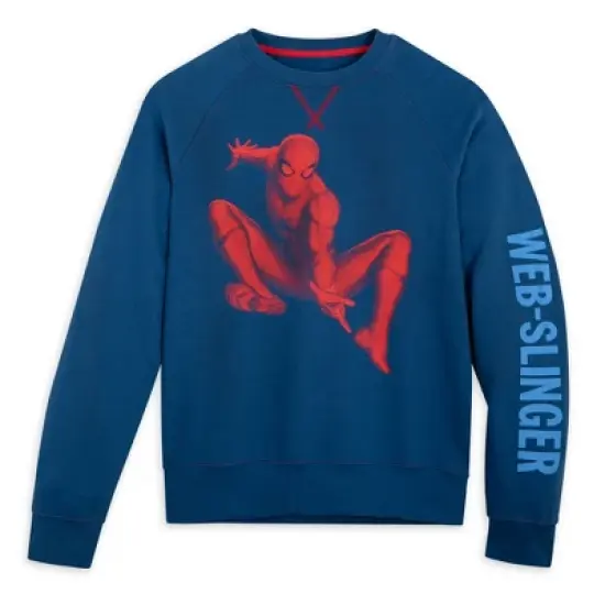 Men's Marvel Spider-Man Webslinger Fleece Pullover Sweatshirt - Blue - Disney Store image {3}