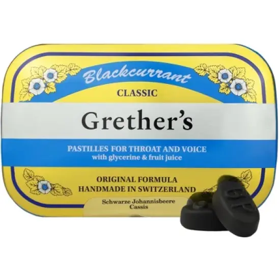 GRETHER'S Pastilles Classic Blackcurrant Natural Remedy Dry Mouth Relief - Soothing Throat & Healthy Voice - Long-Lasting Flavor, Gift for Singers image {8}