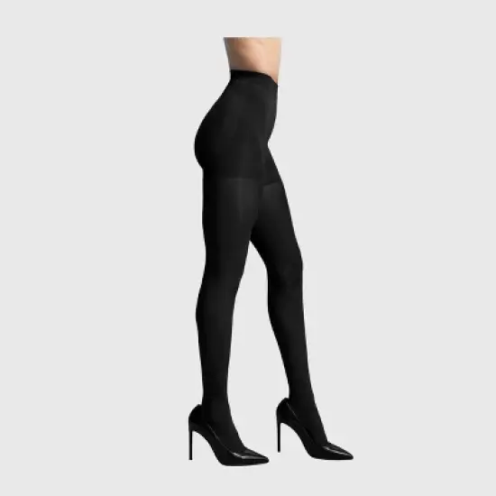 L'eggs Women's 80 Denier 360 Contour Super Opaque Tights - Black image {3}