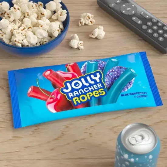 Jolly Rancher Ropes Blue Raspberry and Cherry Flavored Candy Laydown Bag - 10oz image {2}