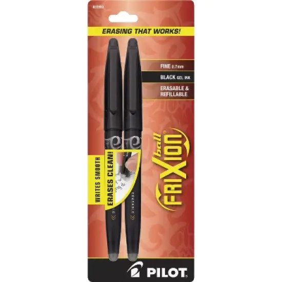 Pilot Rollerball Gel Pen Frix Erasable Fine Black Barrel/Ink 31553 image {1}