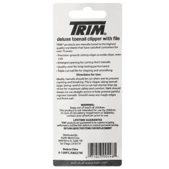 Trim Neat Feet Deluxe Toenail Clipper with File image {1}