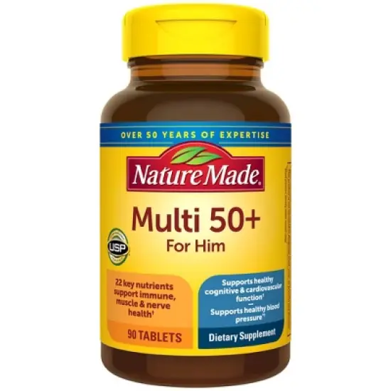 Nature Made Multivitamin For Him 50+ Tablets - 90ct image {9}